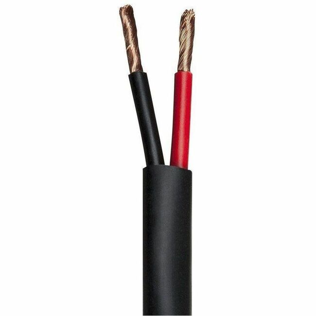 Monoprice, Inc. 13710 Cable de Altavoz Monoprice, Clasificación CMP, 2 Conductores, 12AWG, 500ft, Negro
