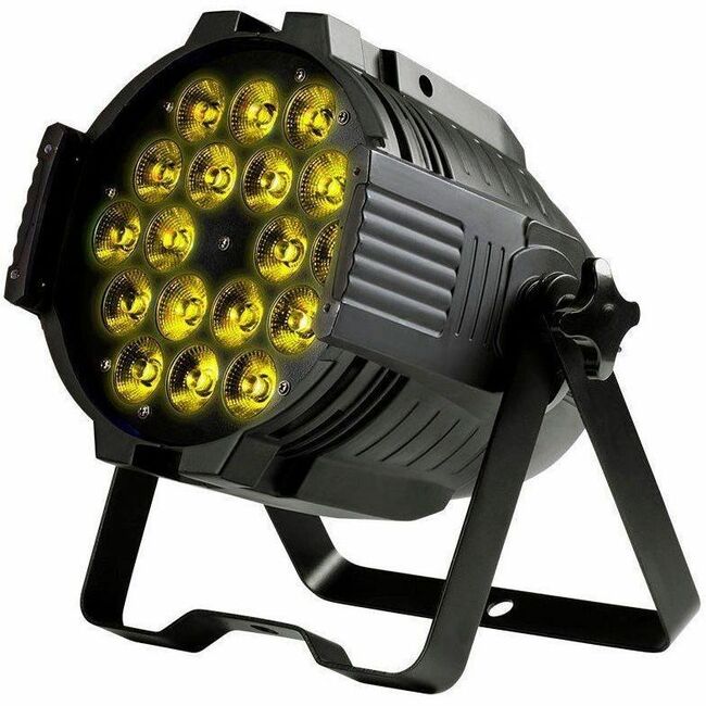 Monoprice, Inc. 612788 Stage Right 18x 18W HEX LED PAR RGBAW+UV DMX Luz de Lavado de Escenario