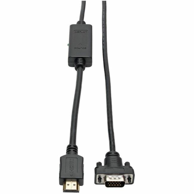 Eaton P566-015-VGA Cable Adaptador Activo HDMI a VGA Serie Eaton Tripp Lite (HDMI a HD15 Macho/Macho Perfil Bajo), 15 ft. (4.6 m), TAA