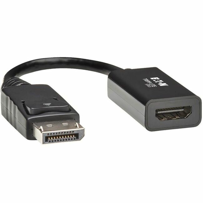 Eaton P136-06N-H2V2LB Tripp Lite Series Adaptador Activo de DisplayPort a HDMI (M/H), Conector de Cierre, 4K 60 Hz, DP1.2, HDCP 2.2, Negro, 6 in.