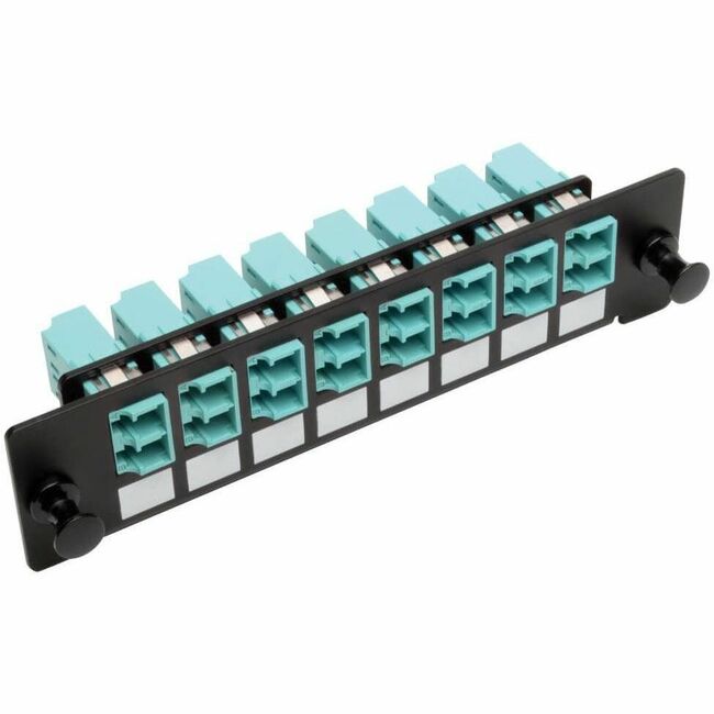 Eaton N492-08D-LC Panel Adaptador de Fibra de Alta Densidad Tripp Lite by Eaton (MMF/SMF) 8 Conectores LC Dúplex Negro