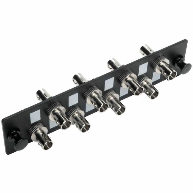 Eaton N492-08S-ST Tripp Lite Series Panel Adaptador de Fibra de Alta Densidad (MMF/SMF), 8 Conectores ST Simplex, Negro