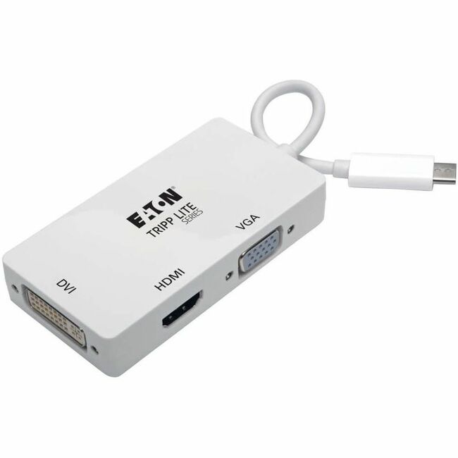 Eaton U444-06N-HDV4K Adaptador Multipuerto USB-C Serie Eaton Tripp Lite (M/3xH) - HDMI 4K, DVI, VGA, HDCP, Blanco