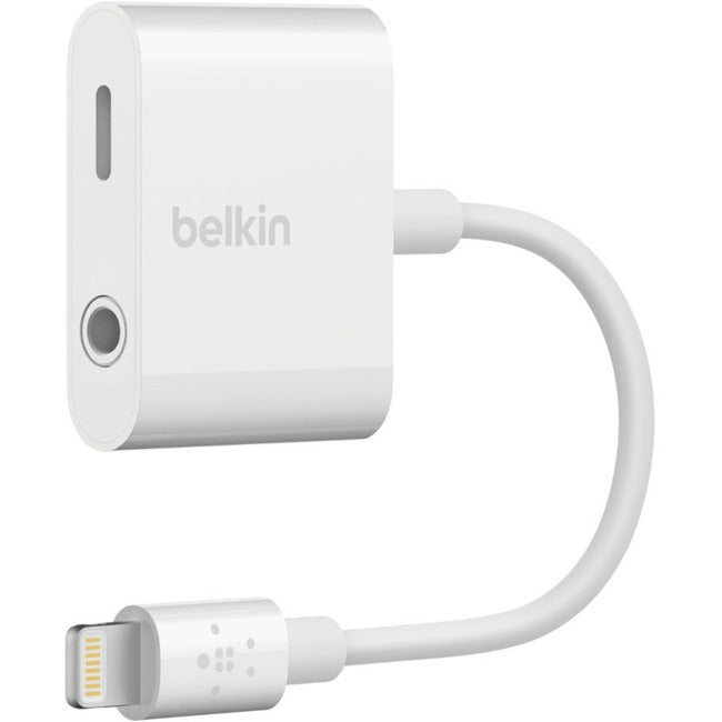 Belkin International INC F8J212BTWHT Adaptador Belkin de Audio de 3.5 mm y Carga para iPhone e iPad Lightning