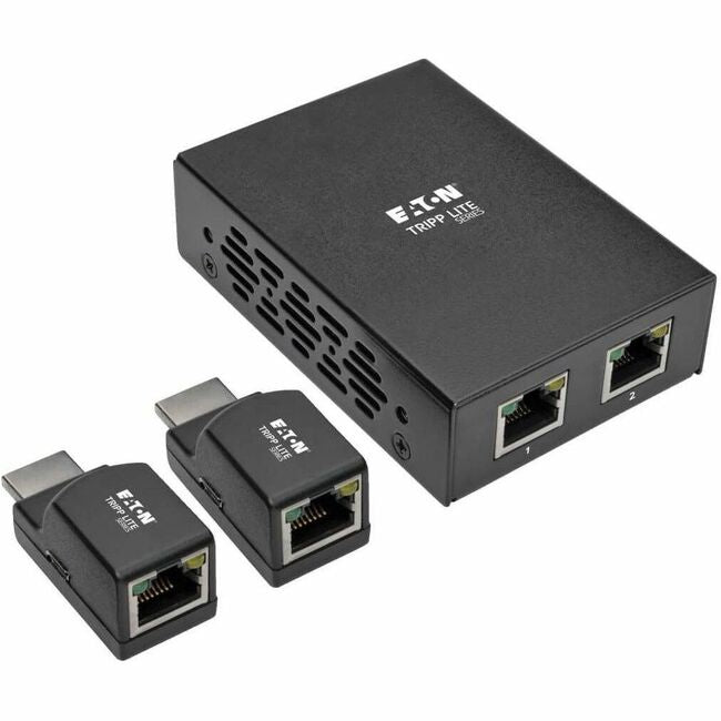 Eaton B126-2P2M-POC Kit Extensor HDMI sobre Cat5/6 de 2 Puertos Eaton Tripp Lite Series, Transmisor tipo Caja, 2 Receptores Mini, PoC, Hasta 100 ft. (30 m), TAA
