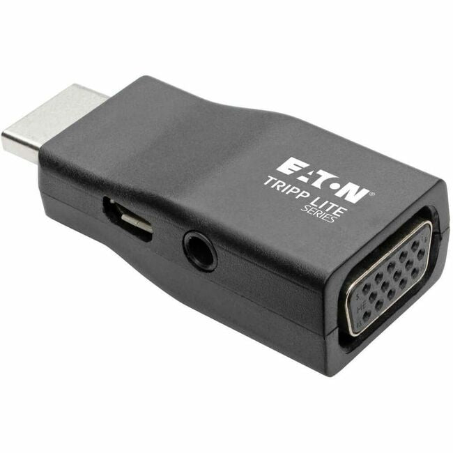 Eaton P131-000-A Adaptador Compacto HDMI a VGA de la Serie Eaton Tripp Lite Convertidor de Video con Audio (M/H), TAA