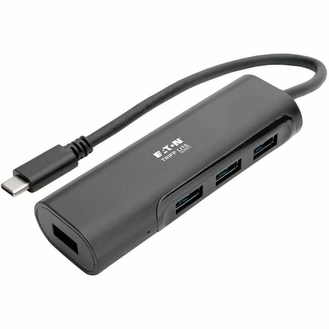 Eaton U460-004-4AB Tripp Lite Series Hub USB-C de 4 Puertos, USB 3.x (5Gbps), 4 Puertos USB-A, Negro