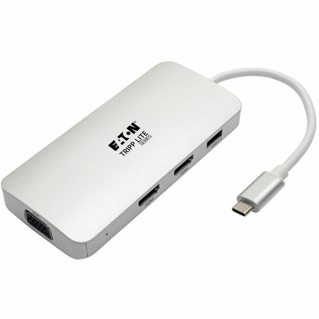 Eaton U442-DOCK12-S Tripp Lite by Eaton Estación de Acoplamiento USB C con Hub USB, 2x HDMI, VGA, Carga PD 1080p, USB Type C, USB-C, USB Type-C