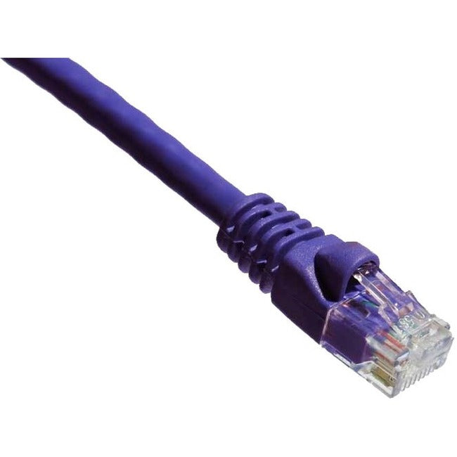 Axiom AXG95865 Cable de Parcheo CAT6A 650mhz de 15FT con Bota Moldeada (Púrpura) - Cumple TAA