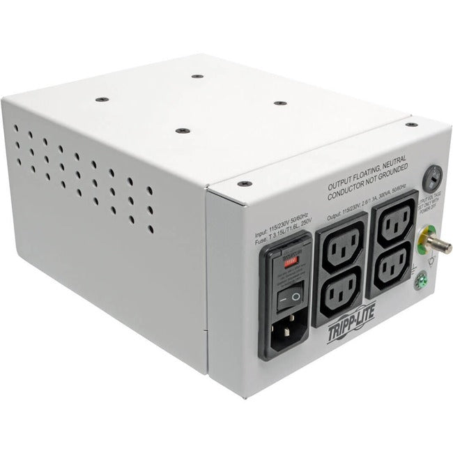Eaton IS300HGDV Tripp Lite Series Isolator Series Dual-Voltage 115/230V 300W 60601-1 Medical-Grade Isolation Transformer, C14 Inlet, 4 C13 Outlets