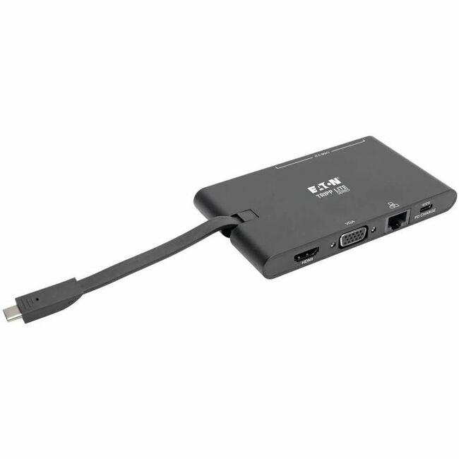 Eaton U442-DOCK3-B Tripp Lite by Eaton Docking Station USB-C - 4K HDMI VGA USB 3.x (5Gbps) USB-A/C Hub Gigabit Ethernet Ranuras para Tarjetas de Memoria Carga PD 100W