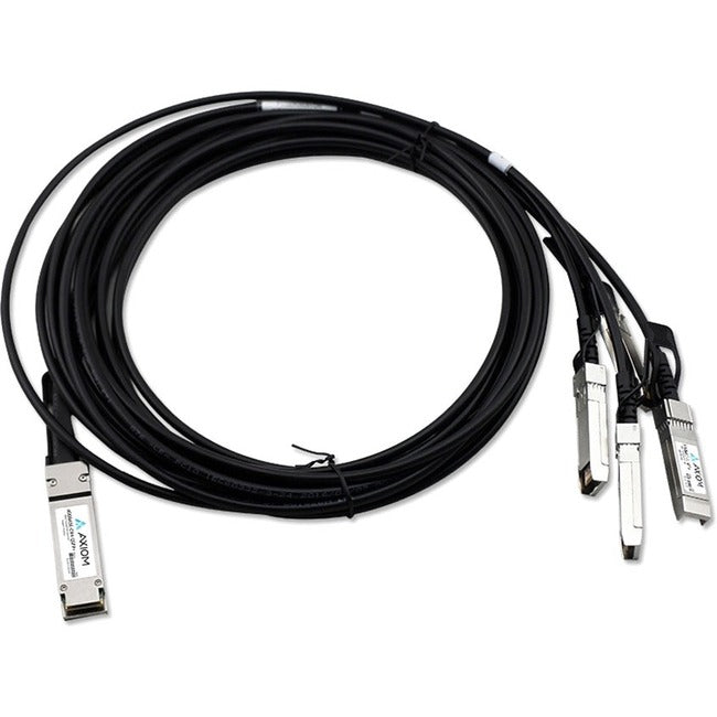 Axiom QFX-QSFP-DACBO-1M-AX 40GBASE-CR4 QSFP+ a 4 10GBASE-CU SFP+ DAC Pasivo Compatible Juniper 1m