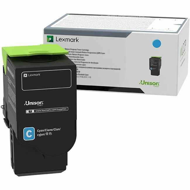 Lexmark 78C1XCE Cartucho de Tóner Láser Original Lexmark Unison de Rendimiento Extra Alto - Paquete Cian
