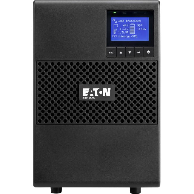 Eaton 9SX1500G 9SX 1500VA 1350W 208V UPS en Línea de Doble Conversión - 6 Salidas C13, Opción de Tarjeta de Red Cibersegura, Funcionamiento Extendido, Torre