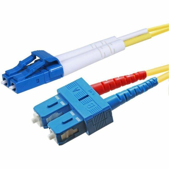 Monoprice, Inc. 11854 Cable de Fibra Óptica Monomodo Monoprice - LC-SC UL 2mm 9/125 OFNR Dúplex Amarillo 20m