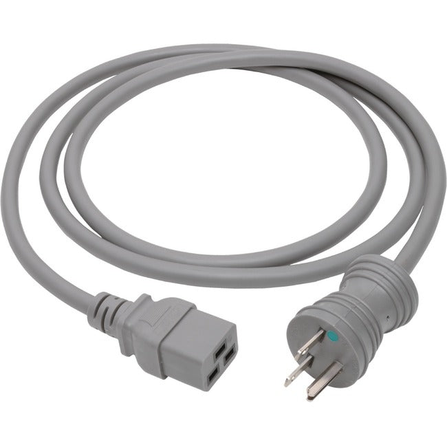 Eaton P033-006-GY-HG Tripp Lite by Eaton Cordón de Energía de Grado Hospitalario NEMA 6-15P a C19 - Servicio Pesado Punto Verde 15A 250V 14 AWG 6 ft. (1.83 m) Gris