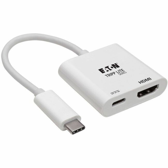 Eaton U444-06N-H4K6WC Adaptador Eaton Tripp Lite Series USB-C a HDMI (M/H) - 4K 60 Hz, Carga PD 60W, HDCP 2.2, Blanco