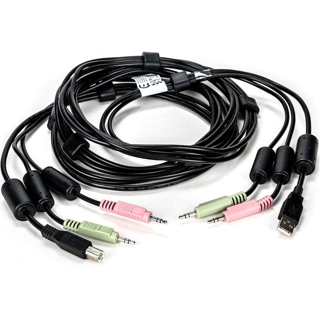 Vertiv CBL0135 Cable KVM Vertiv Avocent USB de Teclado y Ratón, y Cable de Audio, 10 pies para Interruptores de la Serie Vertiv Avocent SV y SC