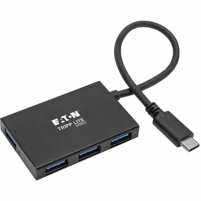 Eaton U460-004-4A-AL Concentrador USB-C Eaton Tripp Lite Series de 4 puertos, USB 3.x (5Gbps), 4 puertos USB-A, carcasa de aluminio, negro