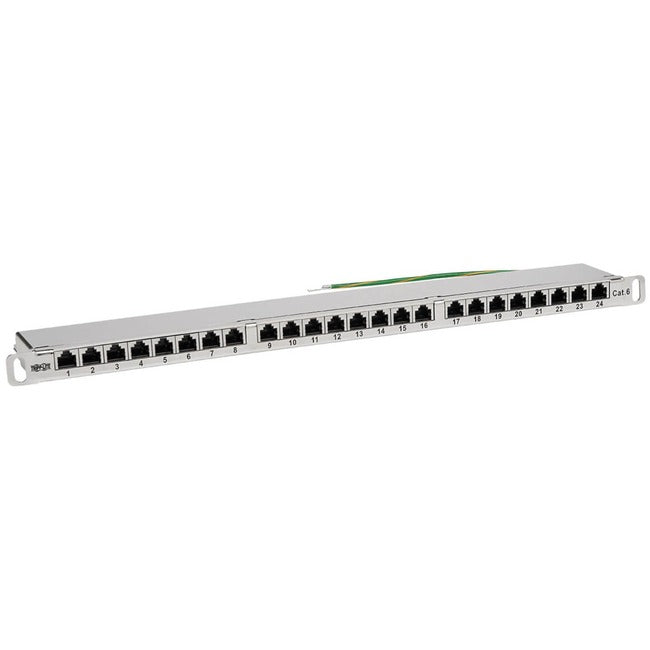 Eaton N252-024-HU-SHK Panel de Parcheo Eaton Tripp Lite Series Cat5e/Cat6 de 24 Puertos - Blindado, Krone IDC, 568A/B, RJ45 Ethernet, Montaje en Bastidor 0.5U, TAA