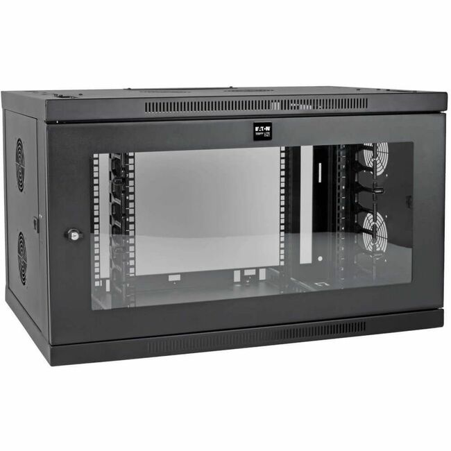 Eaton SRW9UDPGVRT Tripp Lite by Eaton SmartRack 9U Low-Profile Switch-Depth-Plus Wall-Mount Mini Rack Enclosure Wide Acrylic Window