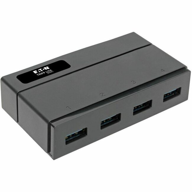 Eaton U360-004-2F Tripp Lite Series Hub USB 3.x (5Gbps) de 4 Puertos para Datos y Carga USB - USB-A, Carga de 2.4A