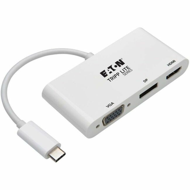 Eaton U444-06N-HVDPW Adaptador USB-C Triple Display de Tripp Lite by Eaton 4K 60Hz HDMI Displayport y VGA con MST