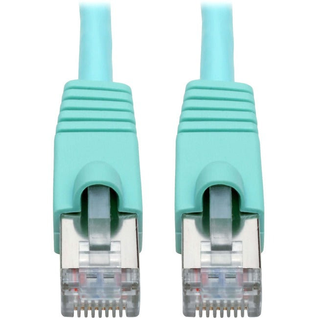 Eaton N262-025-AQ Tripp Lite Series Cat6a 10G Snagless Shielded STP Ethernet Cable (RJ45 M/M), PoE, Aqua, 25 ft. (7.62 m)