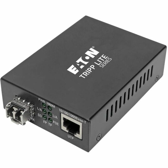 Eaton N785-P01-LC-MM1 Tripp Lite by Eaton Convertidor de Medios Gigabit de Fibra Multimodo a Ethernet POE+ - 10/100/1000 LC 850 nm 550M (1804.46 ft.)