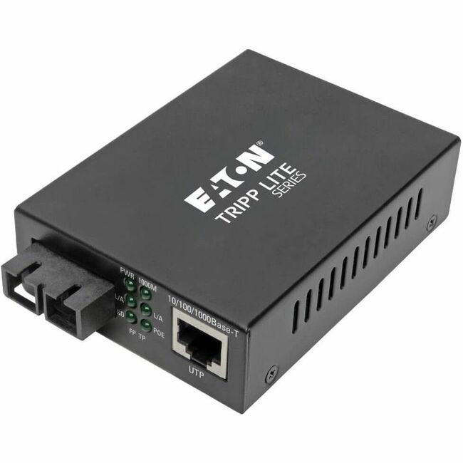 Eaton N785-P01-SC-MM1 Tripp Lite by Eaton Conversor de Medios Gigabit Multimodo de Fibra a Ethernet POE+ - 10/100/1000 SC 850 nm 550M (1804.46 ft.)
