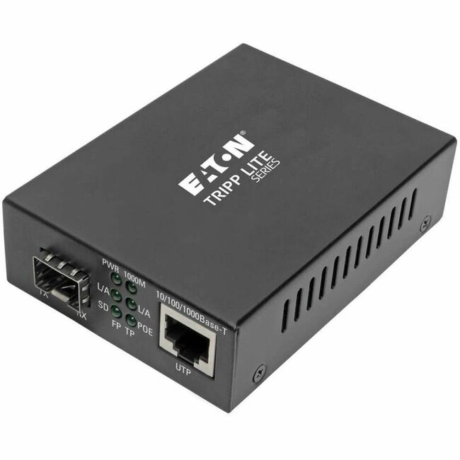 Eaton N785-P01-SFP Tripp Lite Series Convertidor de Medios Gigabit SFP Fibra a Ethernet, POE+ - 10/100/1000 Mbps