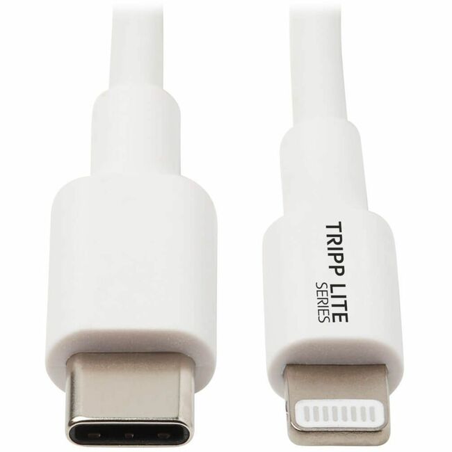 Eaton M102-003-WH Tripp Lite by Eaton Cable de Sincronización/Carga USB-C a Lightning (M/M) Certificado MFi Blanco 3 ft. (0.9 m)