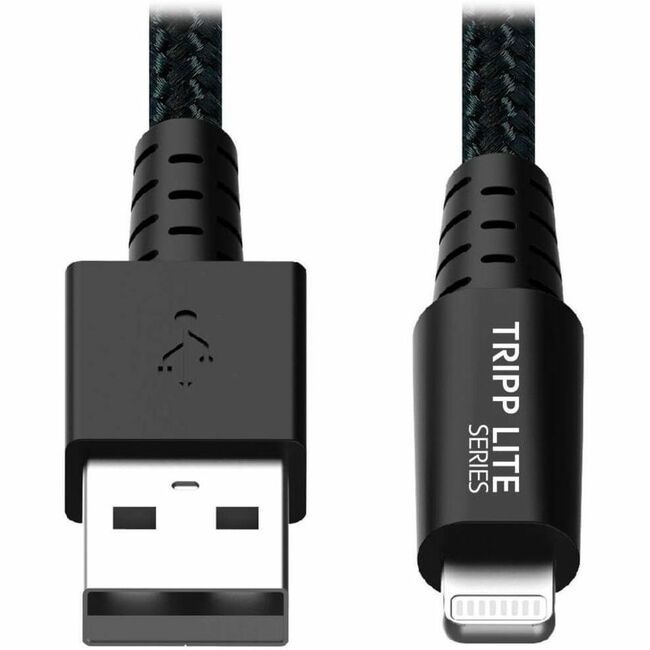 Eaton M100-006-GY-MAX Tripp Lite Series Cable de Carga/Sincronización USB-A a Lightning Reforzado, Fibras de UHMWPE y Aramida, Certificado MFi - 6 ft. (1.83 m)