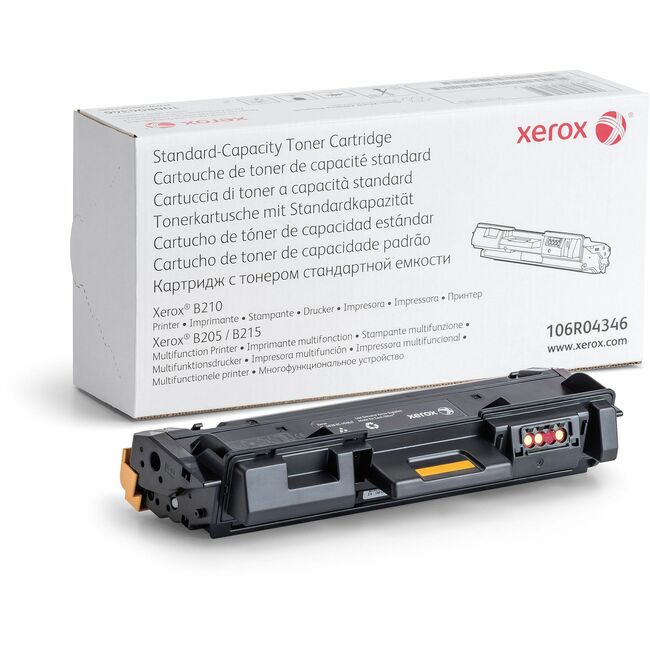 Xerox 106R04346 Cartucho de Tóner Negro de Capacidad Estándar Xerox Genuine Xerox B205/B210/B215 Multifunction Printer (1500 Páginas) - 106R04346