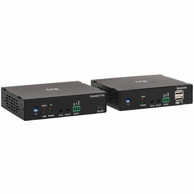 Eaton B127F-1A1-MM-HH Tripp Lite by Eaton HDMI over Fiber Extender Kit Transmitter/Receiver 4K 60 Hz 4:4:4 RS-232 IR Multimode LC 985 ft. (300 m) TAA