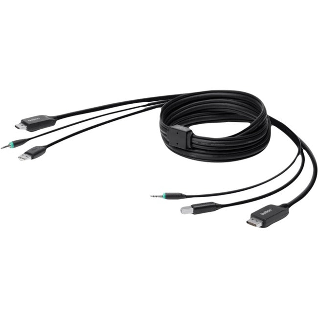 Belkin International INC F1D9019B10T Belkin TAA DP/USB/AUD SKVM CBL, DP M/M; USB A/B, 10'