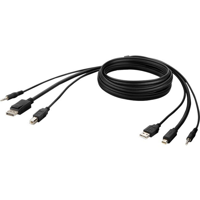 Belkin International INC F1DN1CCBL-MP6T Belkin TAA MDP to DP/USB/AUD CBL, MDP M/DP M; USB A/B,6'