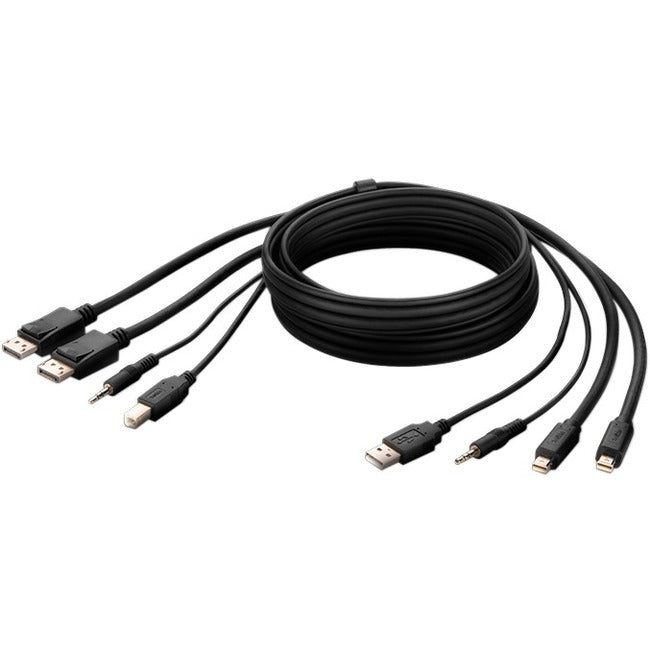 Belkin International INC F1DN2CCBL-MP10T Cable Combo KVM Pasivo Belkin Dual MiniDP a DP + USB A/B + Audio