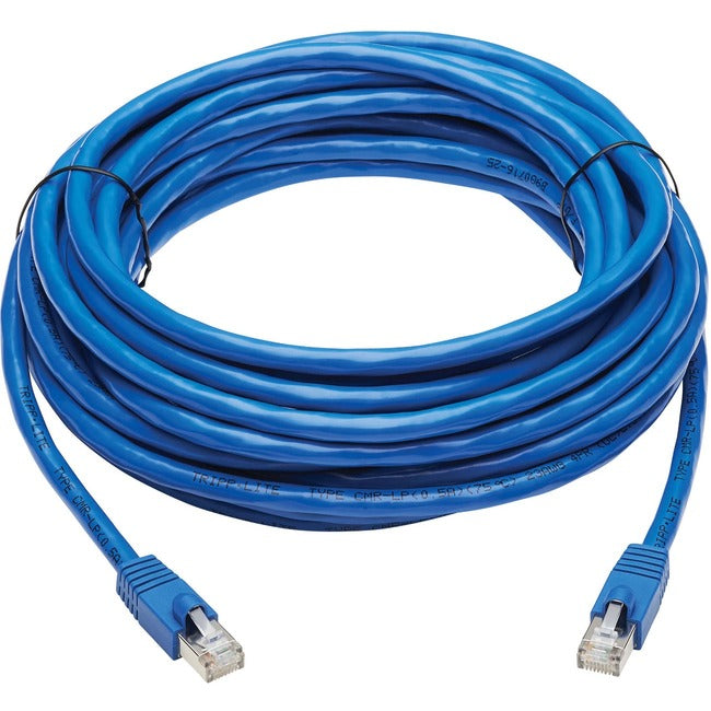 Eaton N261P-030-BL Tripp Lite by Eaton Cable Cat6a 10G Sin enganches F/UTP Ethernet (RJ45 M/M) PoE CMR-LP Azul 30 ft. (9.14 m)