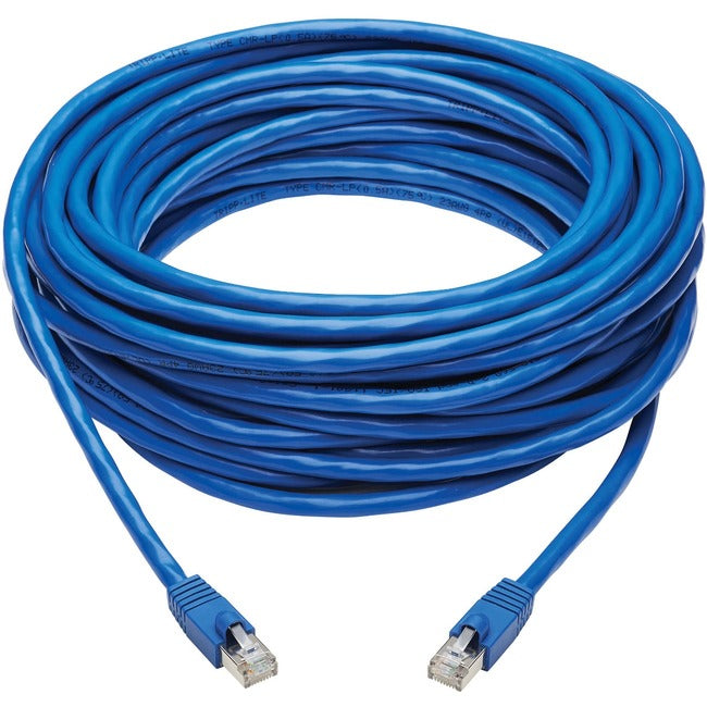 Eaton N261P-050-BL Tripp Lite by Eaton Cable Ethernet Cat6a 10G Snagless F/UTP (RJ45 M/M) PoE CMR-LP Azul 50 ft. (15.24 m)