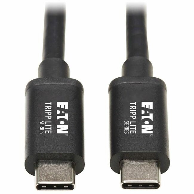 Eaton MTB3-00M5-5A-B Cable Pasivo Thunderbolt 3 de Serie Eaton Tripp Lite (M/M) - 40 Gbps, 5A 100W Entrega de Energía, 4K/60 Hz, 0.5 m (1.6 ft.), Negro