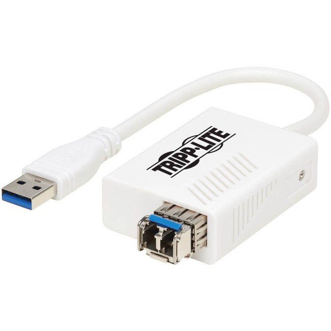 Eaton U336-MMF-1G-LC Adaptador Transceptor Ethernet de Fibra Óptica Multimodo USB 3.0 de la Serie Eaton Tripp Lite, 10/100/1000 Mbps, 1310nm, 550m, LC