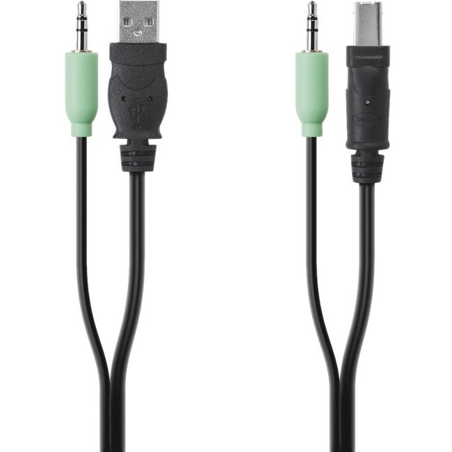 Belkin International INC F1D9022B10T Belkin TAA USB/AUD SKVM CBL, USB A/B, 3.5mm AUDIO, 10'