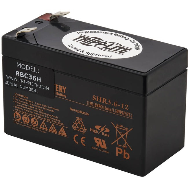 Eaton RBC36H Cartucho de Batería de Reemplazo para UPS Eaton Tripp Lite Series para Sistemas AVR550U/AVRX550U Seleccionados, 12V