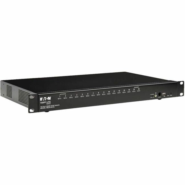 Eaton B024-HU16 Tripp Lite by Eaton Conmutador KVM HDMI/USB de 16 puertos con uso compartido de audio/vídeo y periféricos USB Montaje en rack 1U