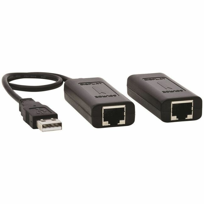 Eaton B203-101-POC Tripp Lite by Eaton 1-Port USB over Cat5/Cat6 Extender Kit with Power over Cable - USB 2.0 Up to 164.04 ft. (50M) Black