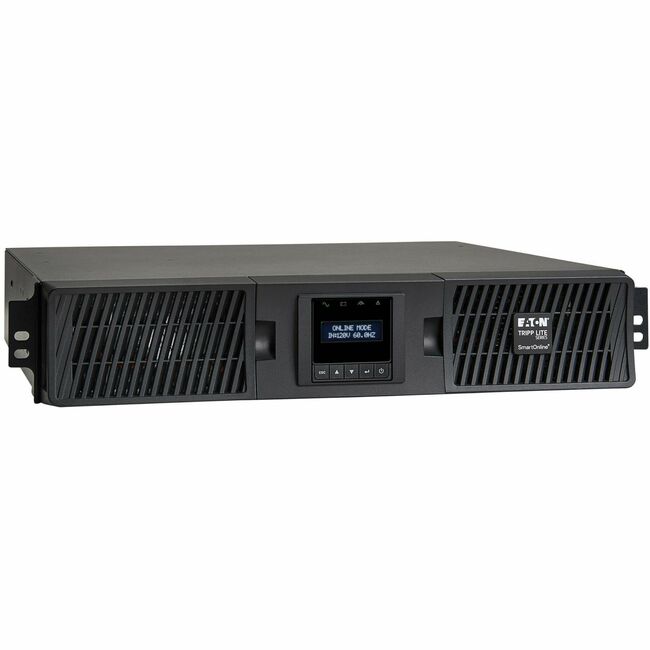 Eaton SU750RTXLCD2UN Tripp Lite Series SmartOnline 750VA 675W 120V Double-Conversion UPS - 8 Outlets, Extended Run, Network Card Included, LCD, USB, DB9, 2U Rack/Tower