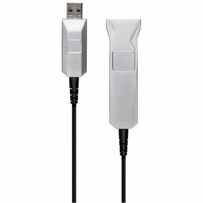 Monoprice, Inc. 16377 Cable de Extensión Monoprice SlimRun USB-A a USB-A Hembra 3.0 - Fibra Óptica, Negro, 32.8ft