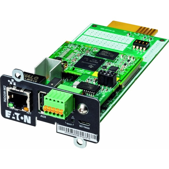 Eaton INDGW-M2 Tarjeta Pasarela Industrial Gigabit Cybersecure de Eaton para UPS y PDU, Certificada UL 2900-1 e IEC 62443-4-2