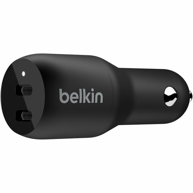 Belkin International INC CCB002BTBK Belkin BoostCharge Dual USB-C Car Charger 36W